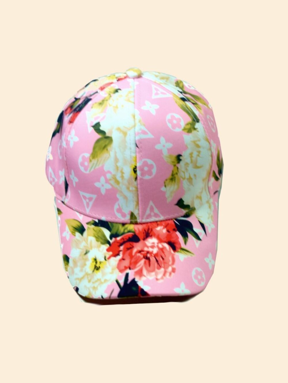 Story by Davinci Pink Floral Monogram Baseball Cap Luxe Style NWT